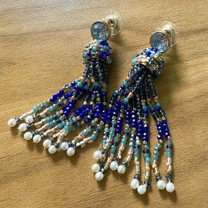 Loft Beaded Tassel Earrings